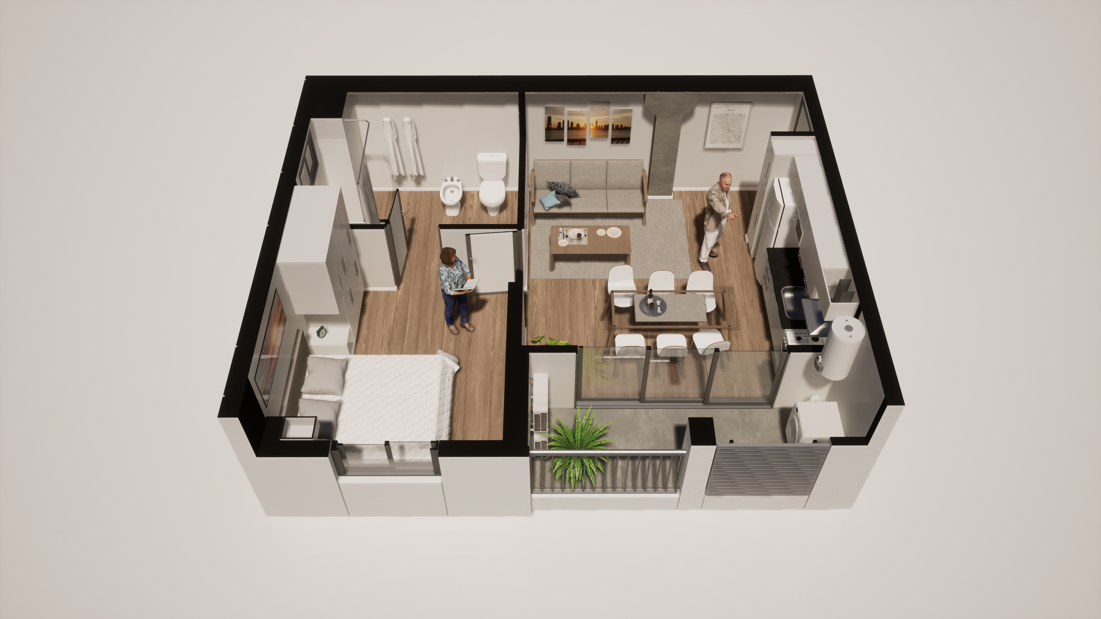 Apartamento 1 dormitorio